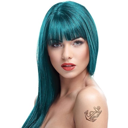 Crazy Colour Semi Permanent Hair Colour Cream 100ml Peacock Blue 45