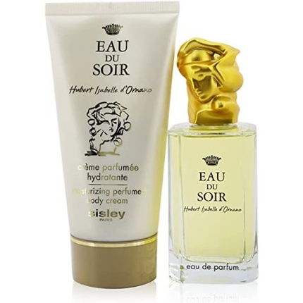 Eau du Soir by Sisley for Women 2 Piece Merci Set - Eau de Parfum Spray 3.3 oz + Moisturizing Perfumed Body Lotion 5.0 oz
