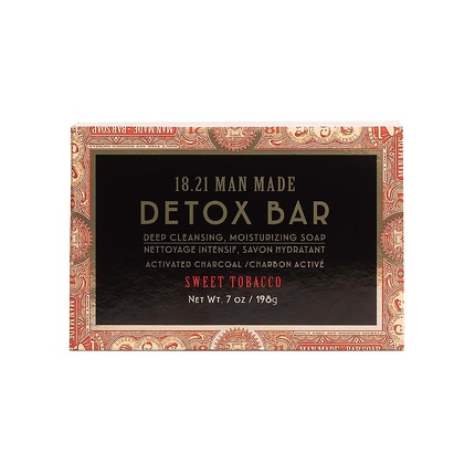 18.21 Man Made Deep Cleansing Soap Bar 7oz Activated Charcoal with Jojoba Beads - 2 Scents