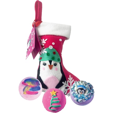 Bomb Cosmetics Penguin Stocking Christmas Handmade Bath Bombs