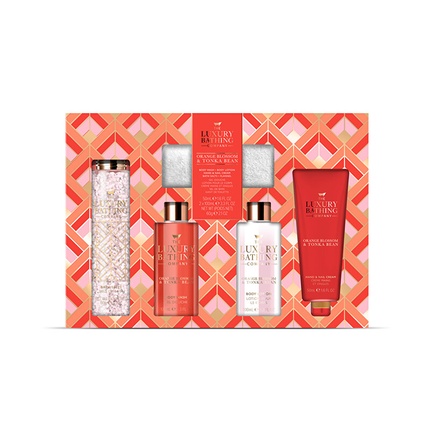 Body Care Gift Set with Towel Orange Blossom & Tonka Bean 5 pcs