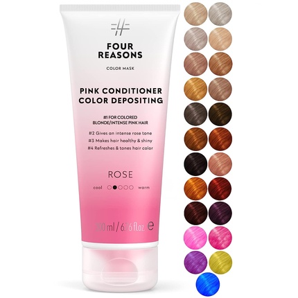Four Reasons Color Mask Rose Pink Toning Treatment Color Depositing Conditioner 6.76 fl oz