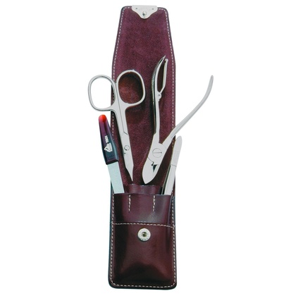 BECKER-MANICURE Erbe Solingen 4 Piece Manicure Set for Men with Leather Case