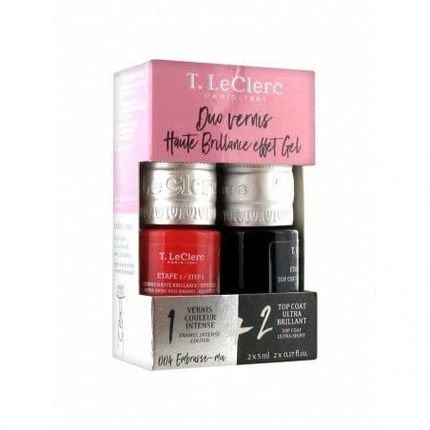 T.Leclerc Duo High Gloss Nail Polish Gel 2 x 5ml 004 Embrasse-Moi