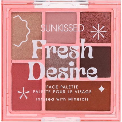 Sunkissed Fresh Desire Eyeshadow Palette 7 Shades Soft Mattes and Shimmers Face and Eyes