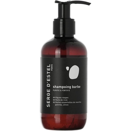 SERGE D'ESTEL PARIS Beard Shampoo Sulfate Free 200ml Purifies and Softens The Beard Eliminate Frizz 100% Vegan