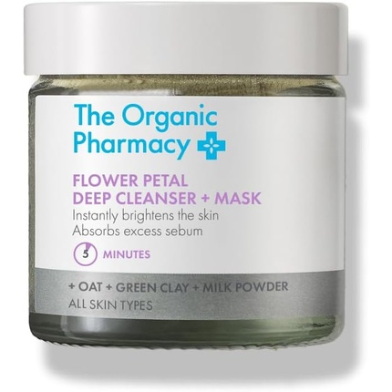 The Organic Pharmacy Flower Petal Deep Cleanser + Mask 40g - Instant Glow