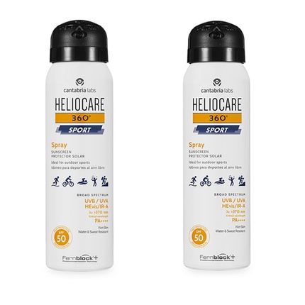 Heliocare 360 Sport Spray Sunscreen SPF50 100ml - Pack of 2