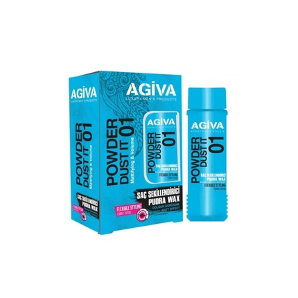 Agiva Hair Styling Powder Wax 01 Blue Flexible Hold 0.71oz