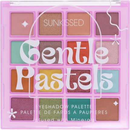 Sunkissed Eyeshadow Palette with 16 Shades of Delicate Pastels and Nudes for a Sophisticated Look