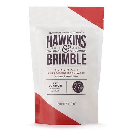 Hawkins & Brimble Bodywash Eco-Refillable Bag 300ml Hydrating and Naturally Fragranced for Men - Bottle for Life Environmentally Friendly