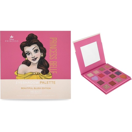 MAD BEAUTY Disney Pure Princess Belle Beauty & The Beast Sixteen Shade Palette with Mirror