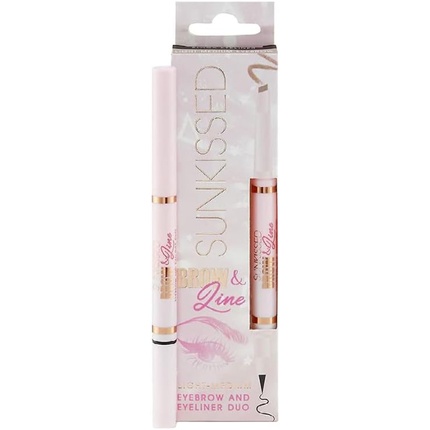 Sunkissed Brow & Line Eyebrow Pencil and Eyeliner Duo Light/Med