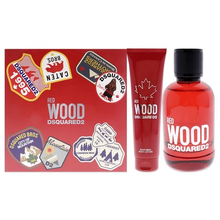 Dsquared2 Red Wood Gift Set Eau De Toilette Spray 100ml + Body Lotion 150ml