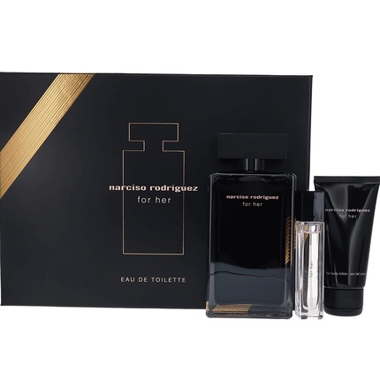 Narciso Rodriguez 100ml and 10ml Eau de Toilette 50ml Body Lotion Set Her