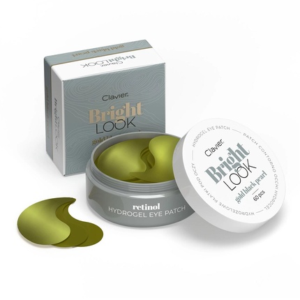 Clavier Bright Look Under Eye Patches Gold Black Pearl - 60 Pieces