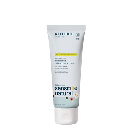 Attitude Deep Moisturizing Body Cream Plant and Mineral-Based Ingredients Vegan and Cruelty-Free Personal Care Products for Sensitive Skin Unscented 6.7 Fl Oz