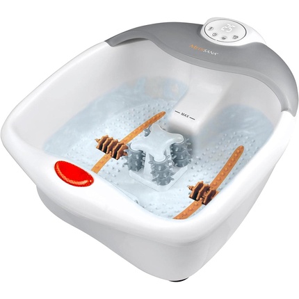 Medisana FS 885 Foot Spa with Foot Reflex Zone Massage Electric Foot Bath with Heat Function Vibration Massage Timer Function for Large Feet and a Pleasant Foot Massage