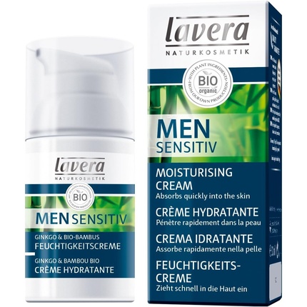 Lavera Men Sensitiv Moisturising Cream with Organic Ginkgo and Organic Bamboo 30ml