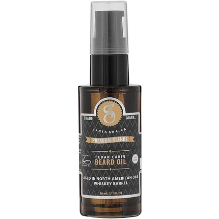 Suavecito Premium Blends Beard Oil Leave-In Conditioner for Softening Hair Hydrating Skin Eliminating Dandruff Healthy Growth Cedar Cabin Fragrance 1 Fl Oz