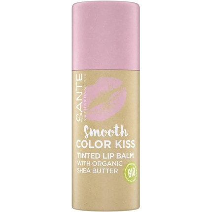 Sante Naturkosmetik Smooth Color Kiss Tinted Lip Balm with Organic Shea Butter 04 Soft Rose 7g