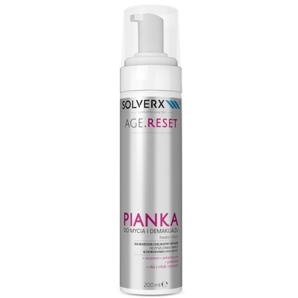 Solverx Age Reset Cleansing Foam For Face And Makeup Removal 200ml