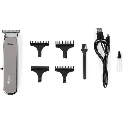 JATA JBCP3315 Men's Hair Clipper and Shaver with 3 Cutting Guides 1-2-3mm Lithium Battery - 80 Minute Life with Accessories