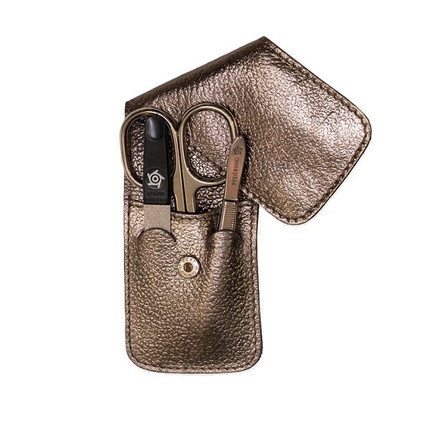 Pfeilring Solingen Manicure Travel Set 3 Pieces Bronze Metallic
