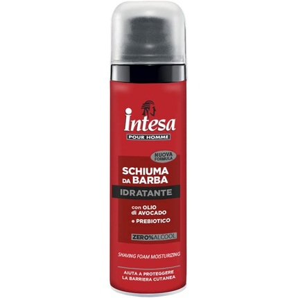 Intesa Pour Homme Nuova Formula Moisturizing Beard Mousse with Avocado Oil and Prebiotics 50ml Travel Size