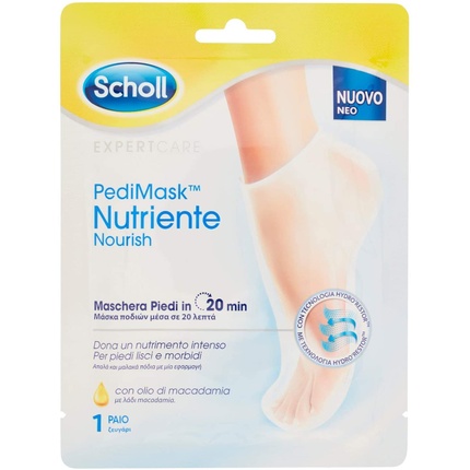 Scholl PediMask Nourishing  Foot Mask With Macadamia Oil 1 Pair