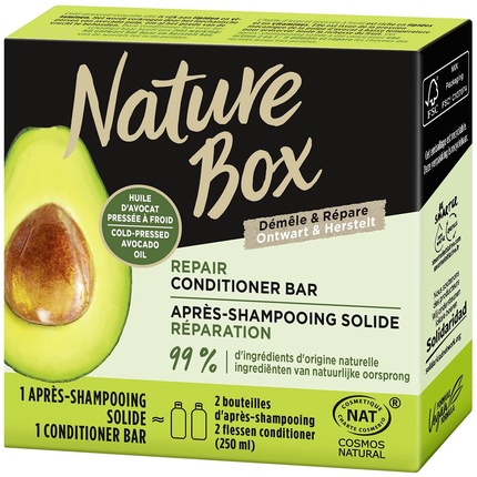 Nature Box Solid Repair Conditioner with Cold Pressed Avocado Oil 80g