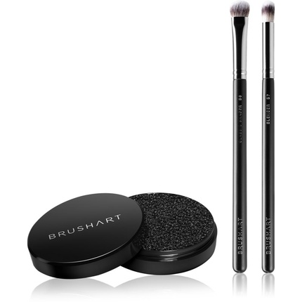 BrushArt Professional Eyeshadow Brush Set with Cleaning Sponge