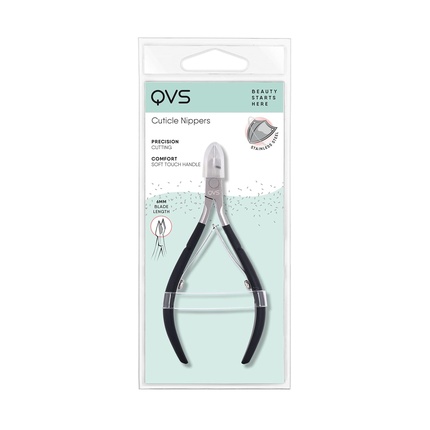 Qvs Cuticle Nipper Nail Manicure Pedicure with Rubber Handles