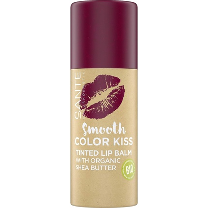 Sante Naturkosmetik Smooth Color Kiss Tinted Lip Balm 03 Soft Plum with Organic Shea Butter 8.5g