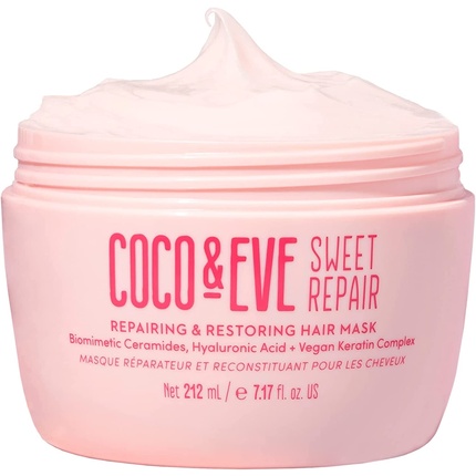 Coco & Eve Sweet Repair Repairing and Restoring Hair Mask with Biomimetic Ceramides, Hyaluronic Acid, and Vegan Keratin 212ml