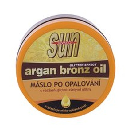 Vivaco Sun Argan Bronze Oil - After-Sun Butter With Brightening Gold Glitter