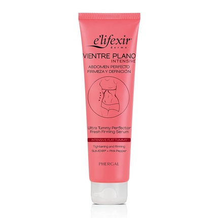 E'LIFEXIR Vientre Plano Intensive Defining Volume, Dehydrating and Toning the Stomach Firming Cream with SLIMEXIR, PINK PEPPER and Caffeine for Men and Women 150ml