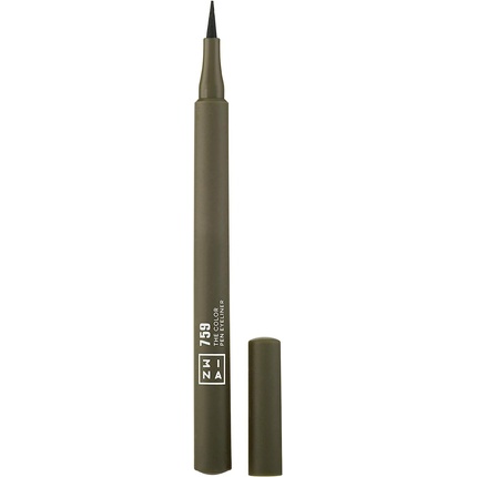 3INA MAKEUP The Color Pen Eyeliner 759 Olive Green Liquid Eyeliner 10h Longwear Smudge-proof for Sensitive Eyes Ultra Precise Felt Tip Matte Liner Bold Pigmentation Vegan Cruelty Free