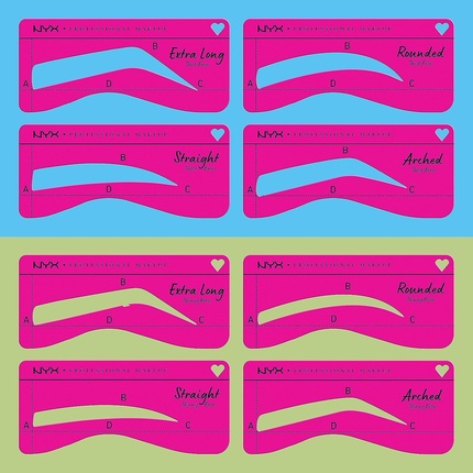 NYX Professional Makeup Thin Eyebrow Stencil Set