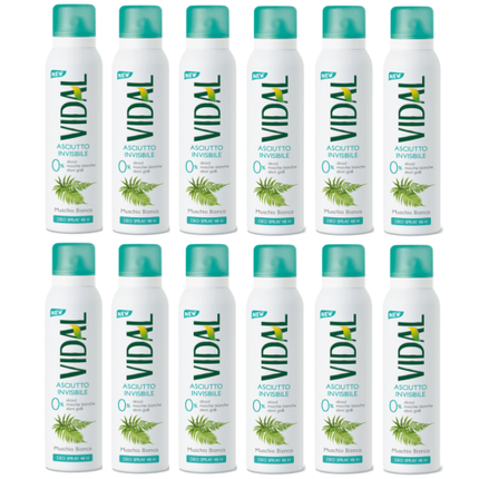Vidal White Musk Deodorant Muschio Bianco Asciutto Invisibile 48H 150ml