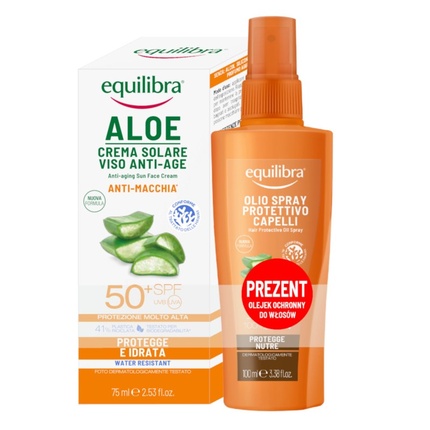 Equilibra Equilibra_Set Sun Cream For Face Spf50 75ml And Hair Oil 100ml