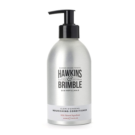 Hawkins & Brimble Men's Moisturizing Conditioner 300ml - Refillable, Environmentally Friendly, Smooths Frizz