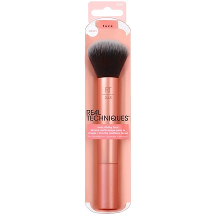Real Techniques Everything Face Makeup Brush for Flawless, Streak-Free Finish - Orange