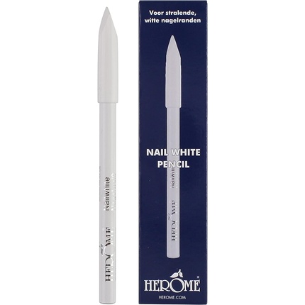 Herome Nail White Pencil French Manicure Pencil with Cuticle Pusher