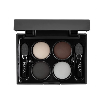 Nouba Quattro Eye Shadow Palette Set Buildable Colorful Eye Makeup with Pigmented Matte Velvety Shimmer Finish Rich Rainbow Smokey Eye Color 642