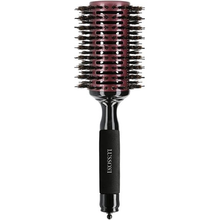 T4B LUSSONI Natural Style Detangling Wooden Round Styling Hairbrush with Removable Pin 50mm