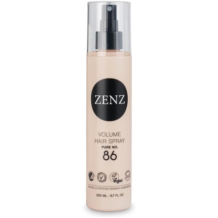 ZENZ Volume Hair Spray Pure no. 86 200ml Long Lasting Medium Hold Fragrance Free Allergy Friendly All Hair Types Especially Suited for Normal or Fine Hair