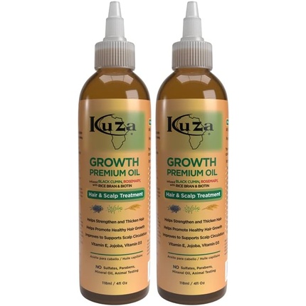 Premium Growth Oil with Black Cumin and Rosemary 4 Oz - Pack of 2