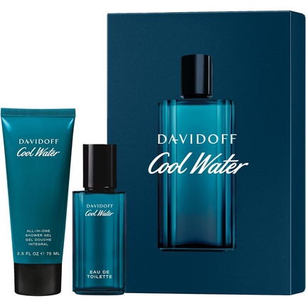 Davidoff Men's Cool Water Eau de Toilette Festive Gift Set 40ml and Shower Gel 75ml