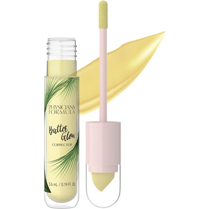 Physicians Formula Butter Glow Corrector Lightweight Concealer with Dual-Ended Applicator Infused with Illuminating and Moisture Boosting Ingredients Yellow